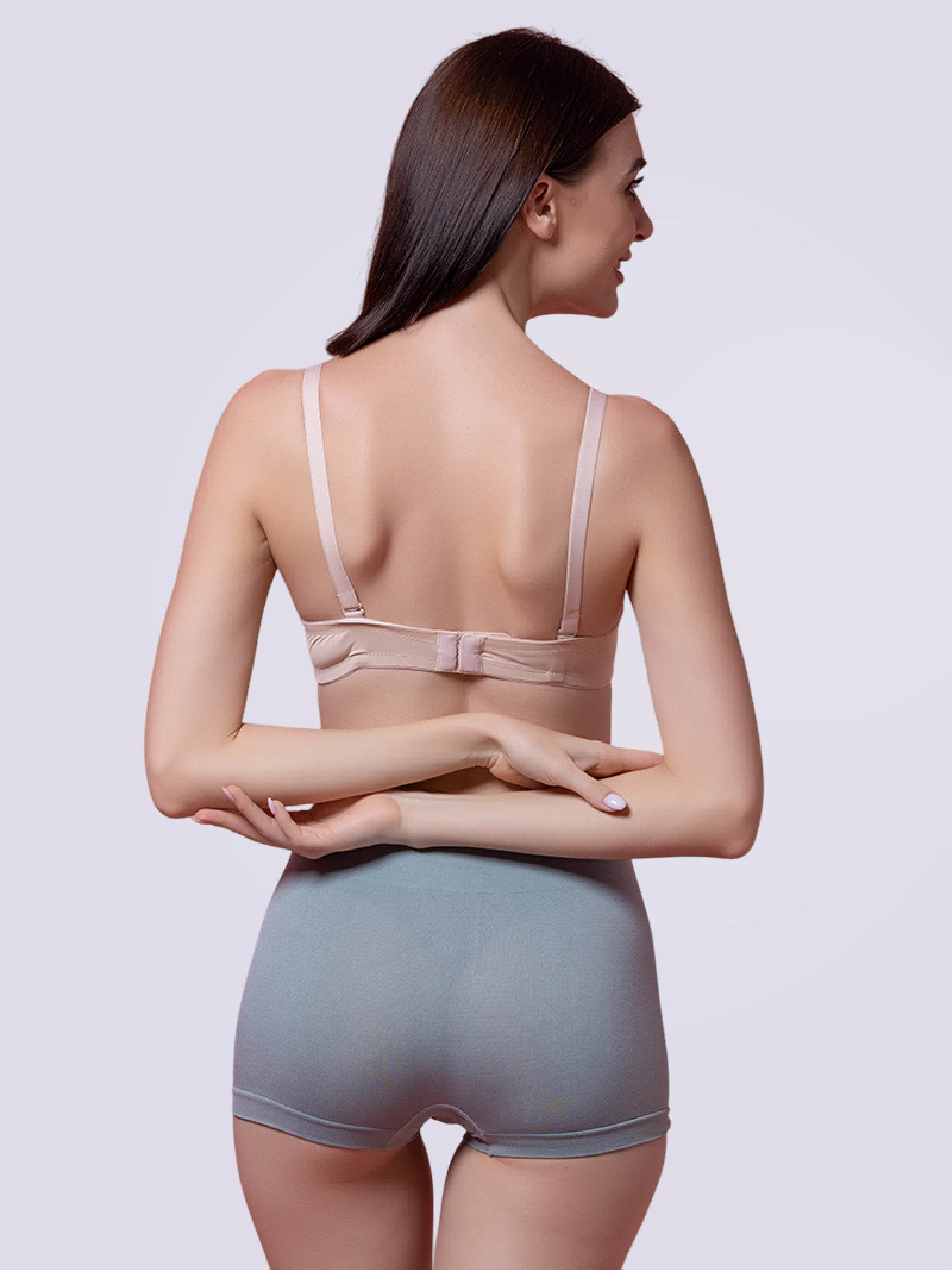 Drop-Dead Soft Lycra Deep Neck Lightly Padded 3/4 Coverage Non- Wire Bra - Bold And Bae Fashion