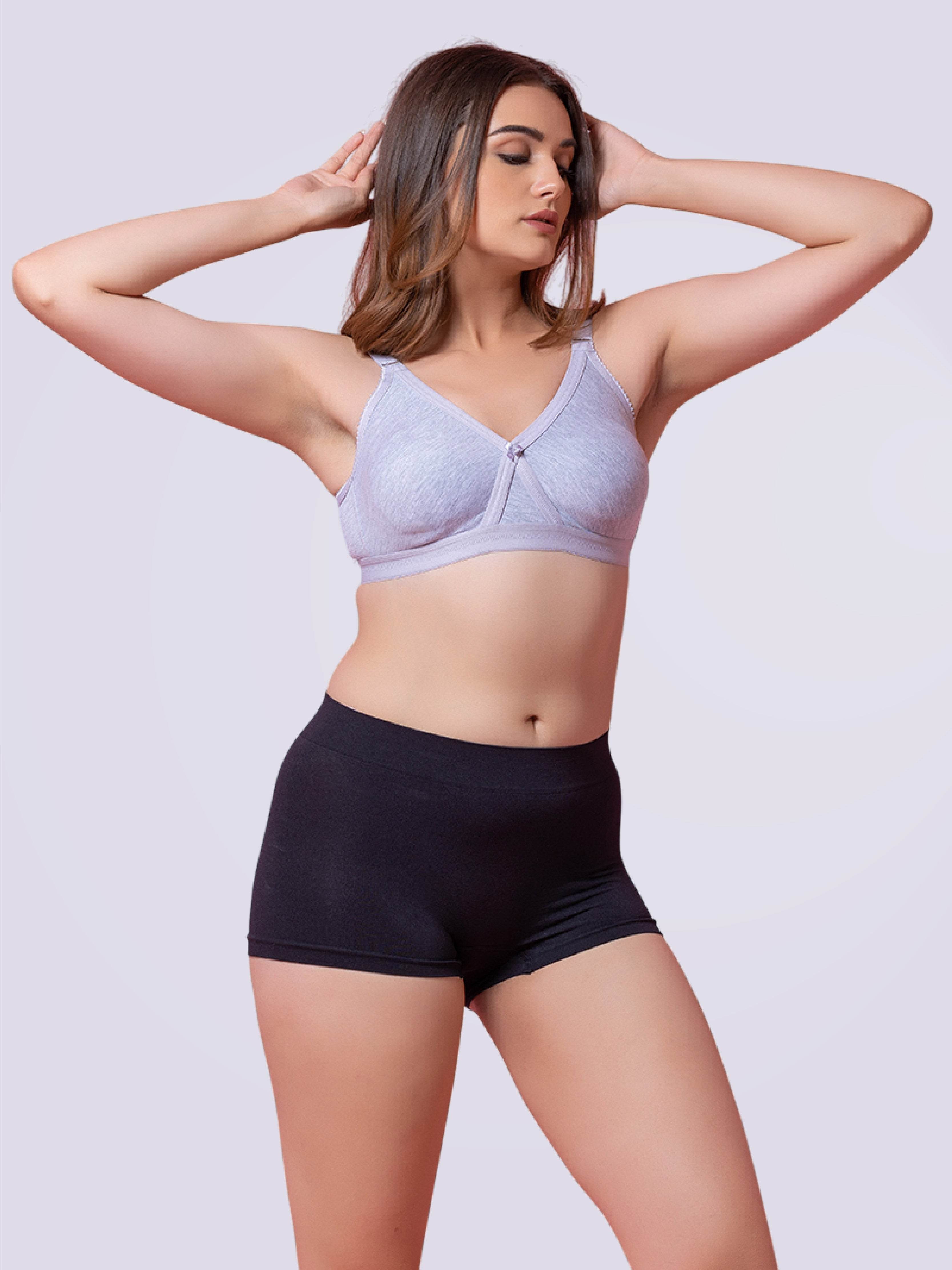 Tenacious + Size T-Shirt Non Padded Full Coverage Bra In Grey - Bold And Bae Fashion