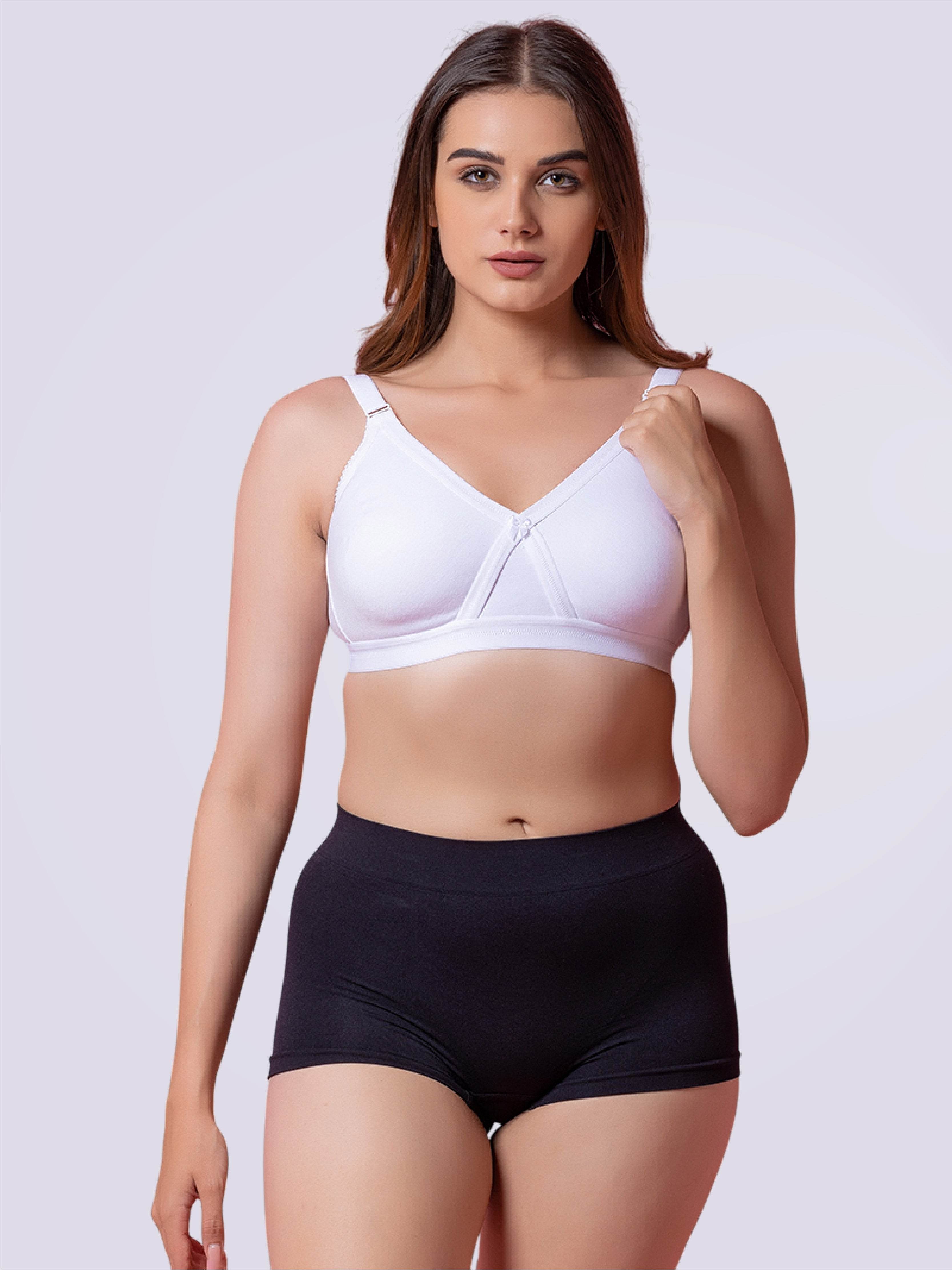 Tenacious + Size T-Shirt Non Padded Full Coverage Bra In White - Bold And Bae Fashion