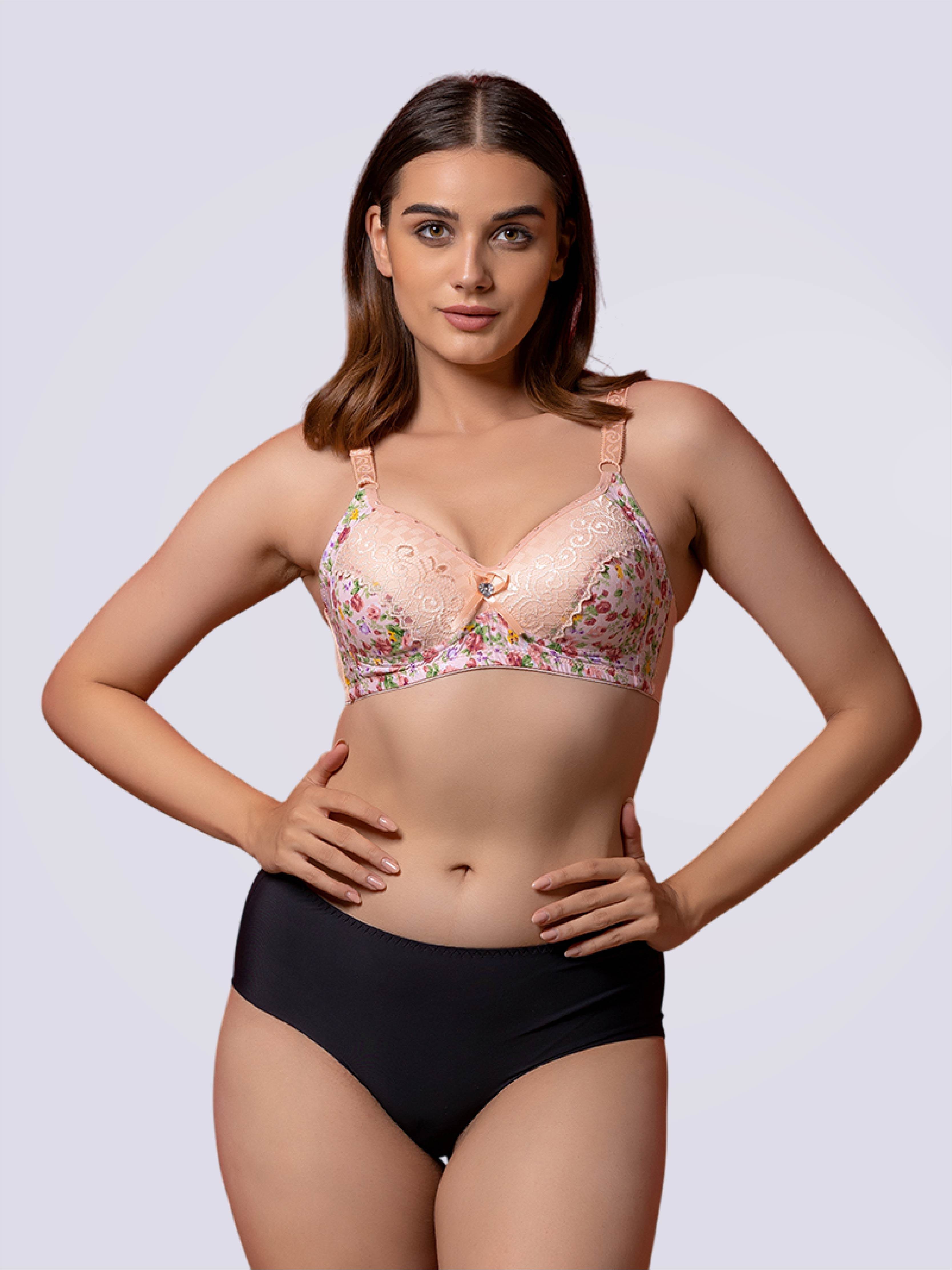 Floral Fun Lightly Padded Non-Wire Full Cup Bra - Bold And Bae Fashion