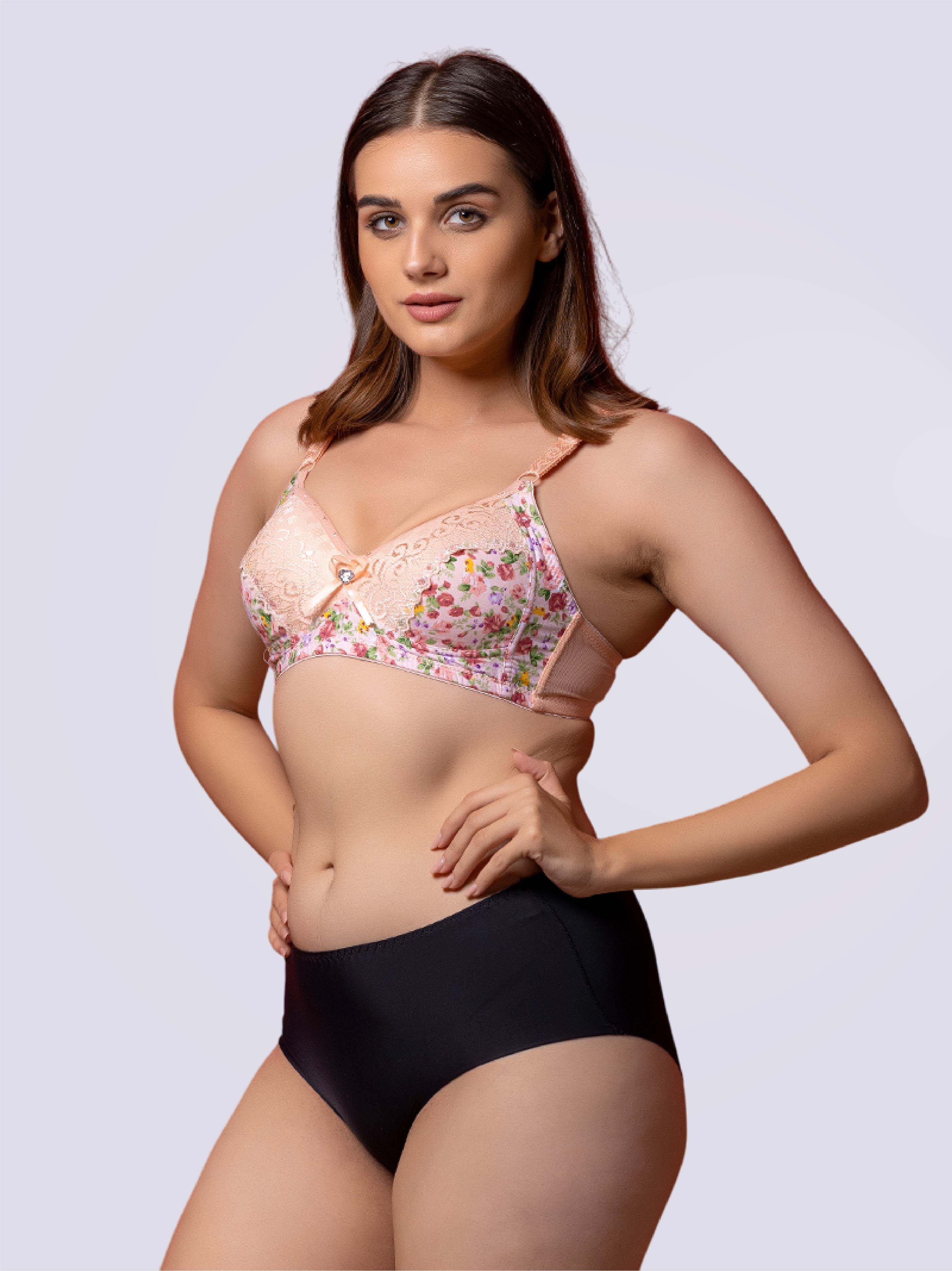 Floral Fun Lightly Padded Non-Wire Full Cup Bra - Bold And Bae Fashion