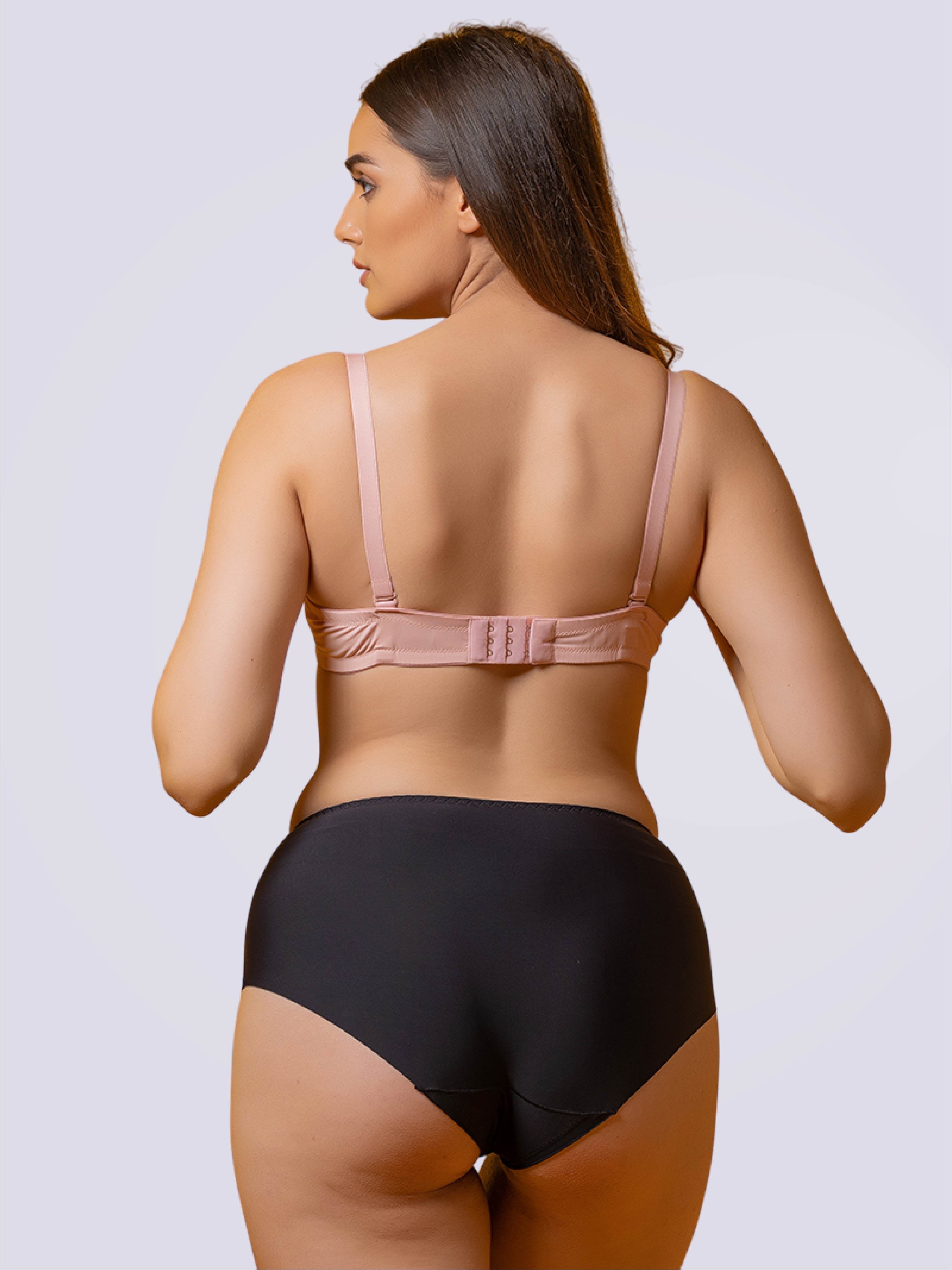 Drop-Dead Soft Lycra Deep Neck Lightly Padded 3/4 Coverage Non- Wire Bra - Bold And Bae Fashion