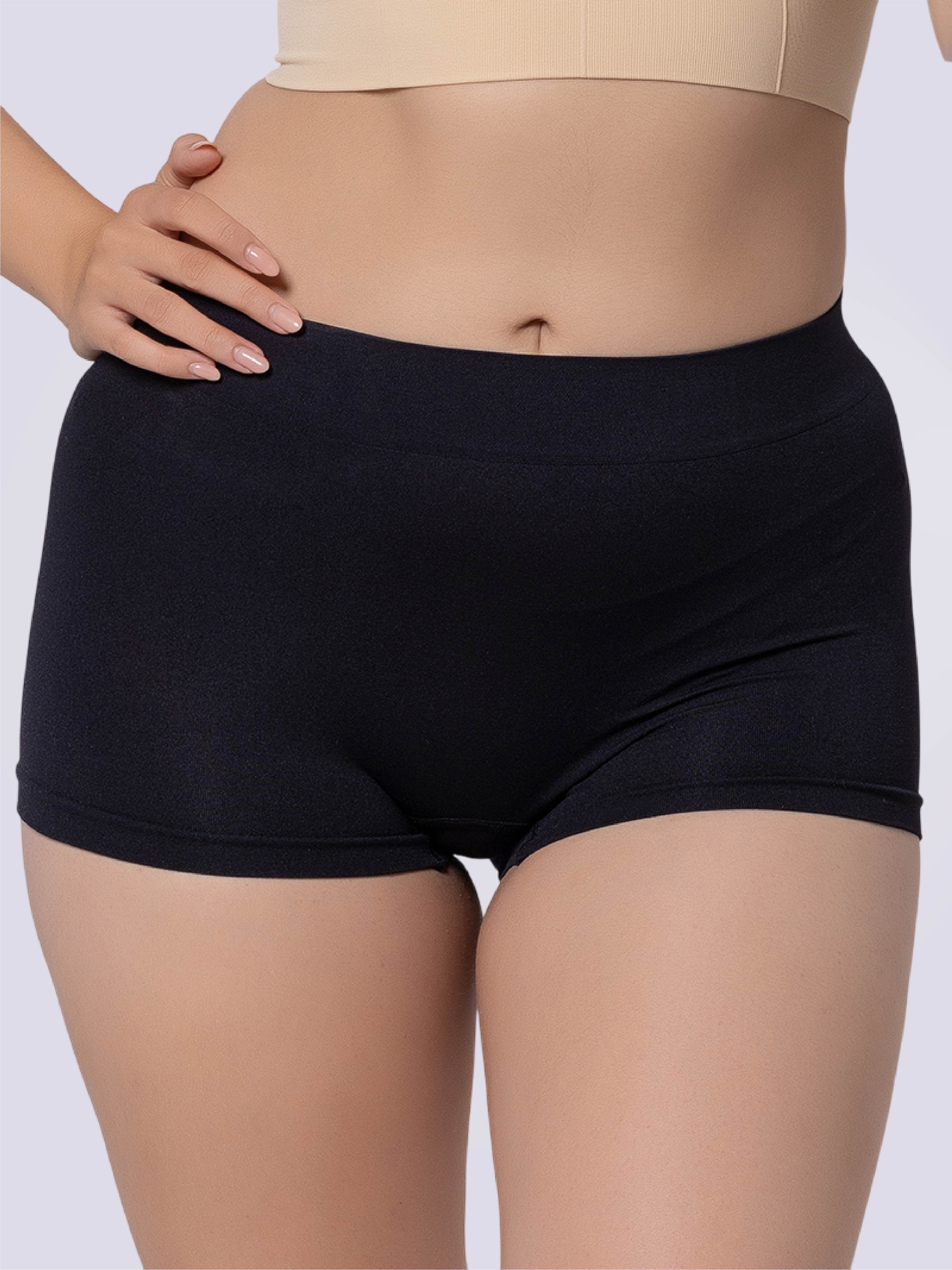 Sassy Shorty Full Coverage Mid Waist Panty in Black - Bold And Bae Fashion