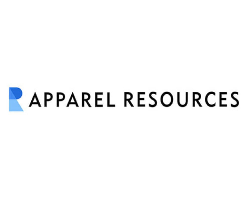 Logo with 'R' and 'Apparel Resources' text on white background