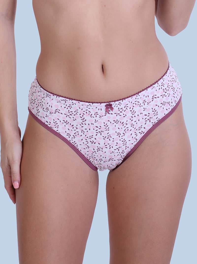 Print Perfection Padded Full Coverage Bra And Panty Set In Purple - Bold And Bae Fashion