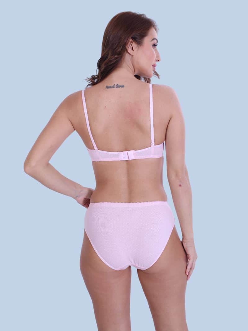 Print Perfection Padded Full Coverage Bra And Panty Set In Pink - Bold And Bae Fashion