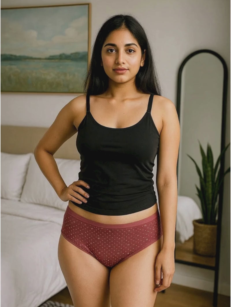 video of women in Maroon panties
