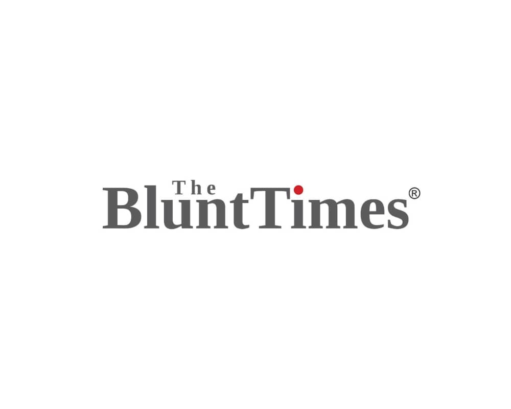 Logo of The Blunt Times on a white background